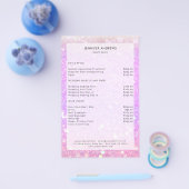 モダンパープルグリッターサロン価格リストフライヤー チラシ (シングル)