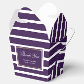 モダンパープルゴールドウェディングサンクス フェイバーボックス (オープン)