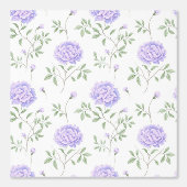 モダンパープルフラワーパターン 壁紙 (正面)