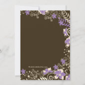 モダンパープルフラワー 春のベイビーシャワー招待状 招待状 (裏面)