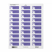 モダンパープルフローラルのカップル名がアドレスを返す ラベル (フルシート)