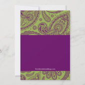 モダンパープルペイズリー婚約パーティー招待状 招待状 (裏面)