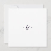 モダンパープルボホお洒落フェザー結婚ズ 招待状 (裏面)