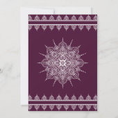 モダンパープルマンダラメヘンディセレモニー 招待状 (裏面)