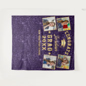 モダンパープル卒業式4フォトブース背景 タペストリー (正面(横))