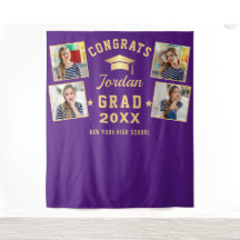 モダンパープル卒業式4フォトブース背景