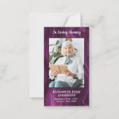 モダンパープル大理石葬礼 ノートカード (正面)