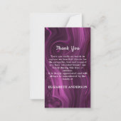 モダンパープル大理石葬礼 ノートカード (裏面)