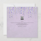 モダンパープル藤のレースのウェディング (裏面)