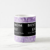 モダンパープル「最高のママ」母の日感謝 コーヒーマグカップ (中央)