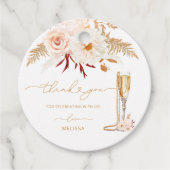 モダンパールとプロセッコ ブライダルシャワー サンクス フェイバータグ (正面)