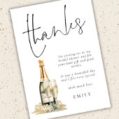 モダンパールスプロセッコガラスブライダルシャワー感謝してい カード