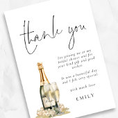 モダンパールスプロセッコブライダルシャワーサンキュー カード