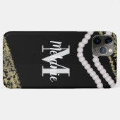 モダンパール+ラメ 名前入り Case-Mate iPhoneケース (裏面(横))