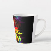 モダンヒッピーサイケデリックスタイルレインボーカラー カフェラテマグ (右)