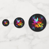 モダンヒッピーサイケデリックスタイルレインボーカラー コンフェッティ (裏面)