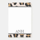 モダンヒョウ印刷縁ど二重3イニシャル ポストイット (正面)