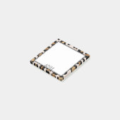 モダンヒョウ印刷縁ど二重3イニシャル ポストイット (アングル)