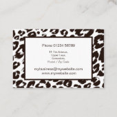 モダンヒョウ型エレガント名刺 名刺 (裏面)