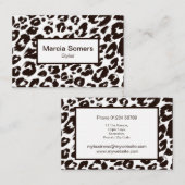 モダンヒョウ型エレガント名刺 名刺 (正面/裏面)