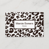 モダンヒョウ型エレガント名刺 名刺 (正面)