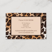 モダンヒョウ型エレガント名刺 名刺 (裏面)