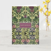 モダンビクトリアンインスパイアフローラハッピーバースデー カード (黄色い花)