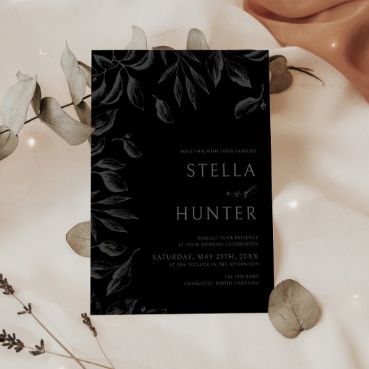 モダンビクトリアン画結婚野 招待状