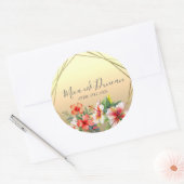 モダンビサ結婚ス ラウンドシール (封筒)