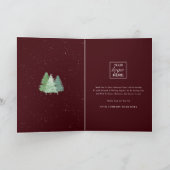 モダンビジネスクリスマスの森の会社のロゴ シーズンカード (内部)