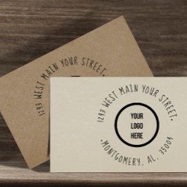 モダンビジネスロゴ手書き返送先住所 セルフインキングスタンプ