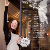 モダンビジネス営業時間休憩ロゴ ウィンドウサイン