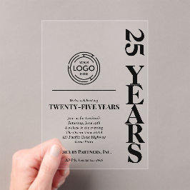 モダンビジネス25周年ロゴ アクリル招待状