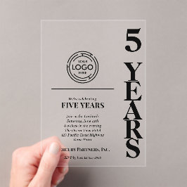 モダンビジネス5周年記念ロゴ アクリル招待状