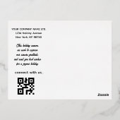 モダンビジネス クィアコード グリーン 箔シーズンポストカード (裏面)