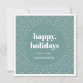 モダンビジネス スノーフレークパターン ダスティーブルー シーズンカード (正面)