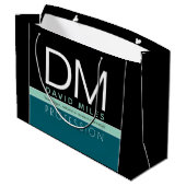 モダンビジネス テンプレート | すべての色をカスタマイズ可能 ラージペーパーバッグ (裏面アングル)