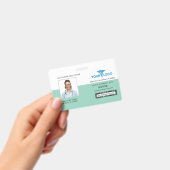 モダンビジネス ロゴとナース フォト ID バッジ (手持ち)