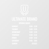 モダンビジネス ロゴ営業時間 ウィンドウクリング ウィンドウサイン (シート)