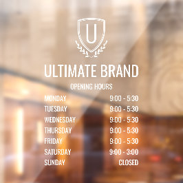 モダンビジネス ロゴ営業時間 ウィンドウクリング ウィンドウサイン