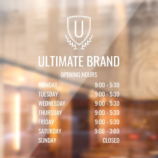 モダンビジネス ロゴ営業時間 ウィンドウクリング ウィンドウサイン (シート2)