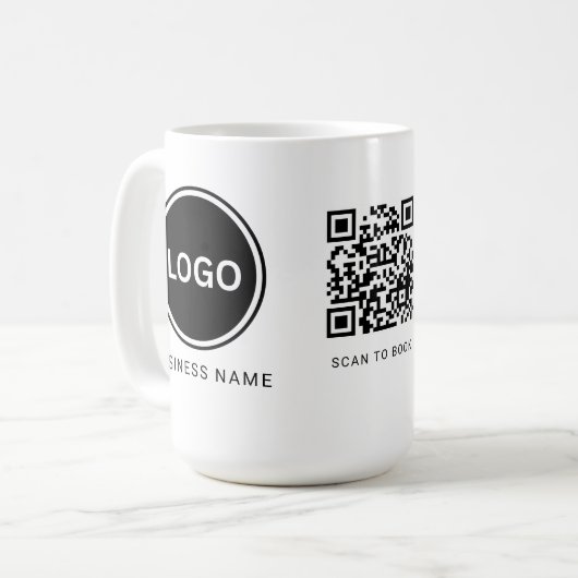 モダンビジネス ロゴ コーヒーマグカップ (正面左)