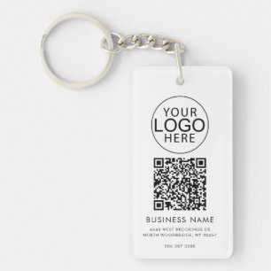 モダンビジネス ロゴ コーポレート QR コード カスタム キーホルダー