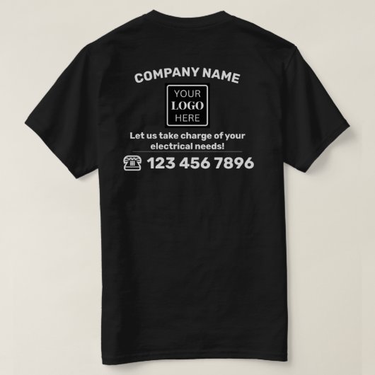 モダンビジネス ロゴ プリントTシャツ Tシャツ (デザイン裏面)