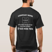 モダンビジネス ロゴ プリントTシャツ Tシャツ (裏面)