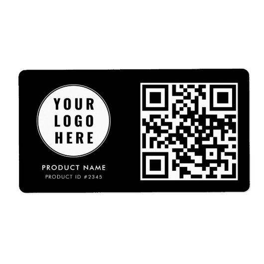 モダンビジネス ロゴ 商品ID QRコード ラベル (正面)