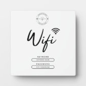 モダンビジネス ロゴ 黒と白 WiFi 詳細 フォトプラーク (正面)