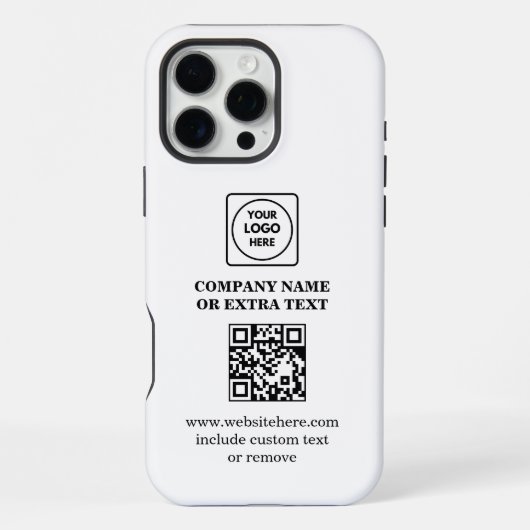 モダンビジネス ロゴ QRコード プロモーション iPhoneケース iPhone 16 Pro Maxケース (裏面)