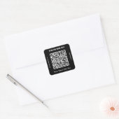 モダンビジネスQRコード ブラック スクエアシール (封筒)