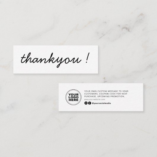 モダンビジミニマルネス注文の挿入 コーリングカード (正面/裏面)